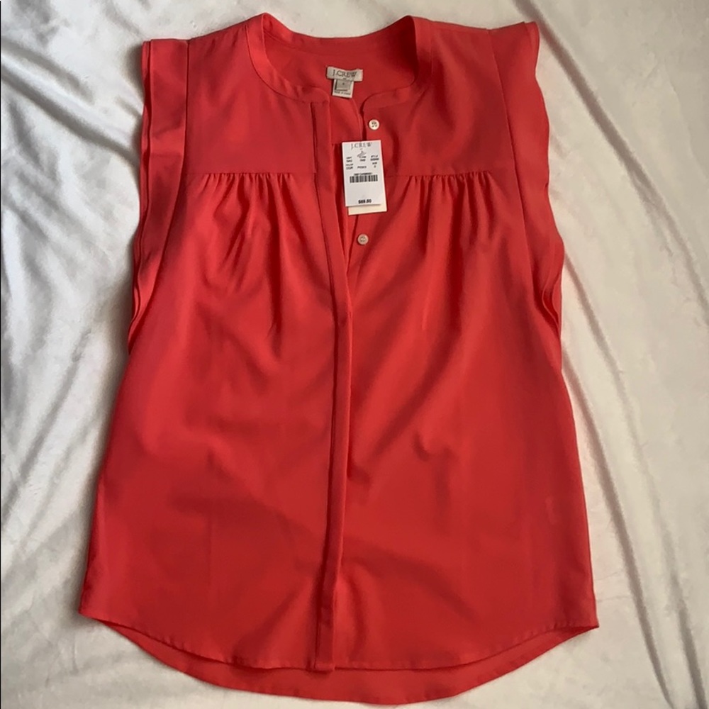 J Crew Coral Sleeveless Top